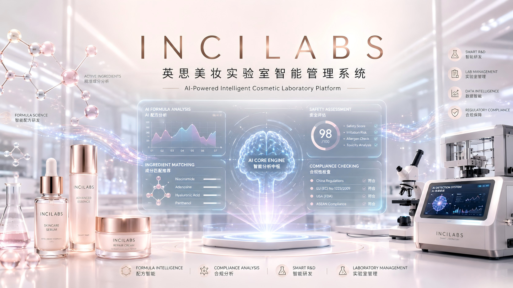 INCILABS 英思美妆实验室智能管理系统